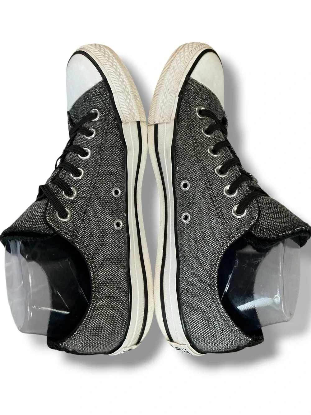Converse Gray and Black Low-Top Canvas Sneakers - Picture 7 of 12
